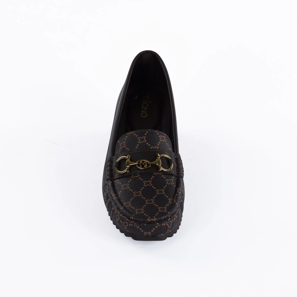 ANONAS MONOGRAM-WEDGE MOCCASINS-BROWN - Image 4