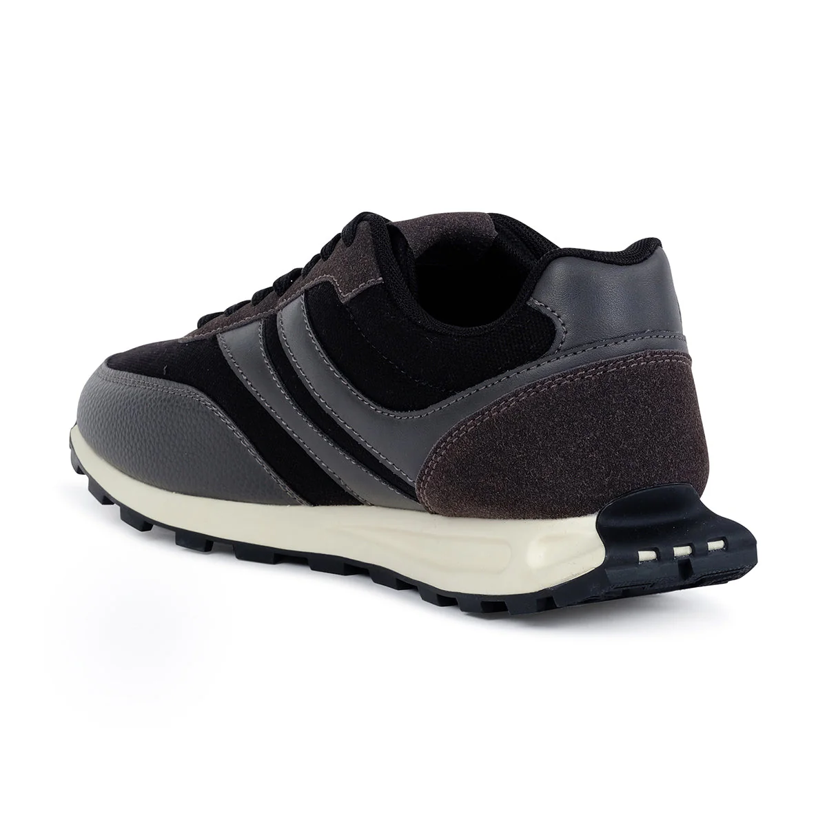 JAXEY MENS LACEUP SNEAKERS-BLACK - Image 3