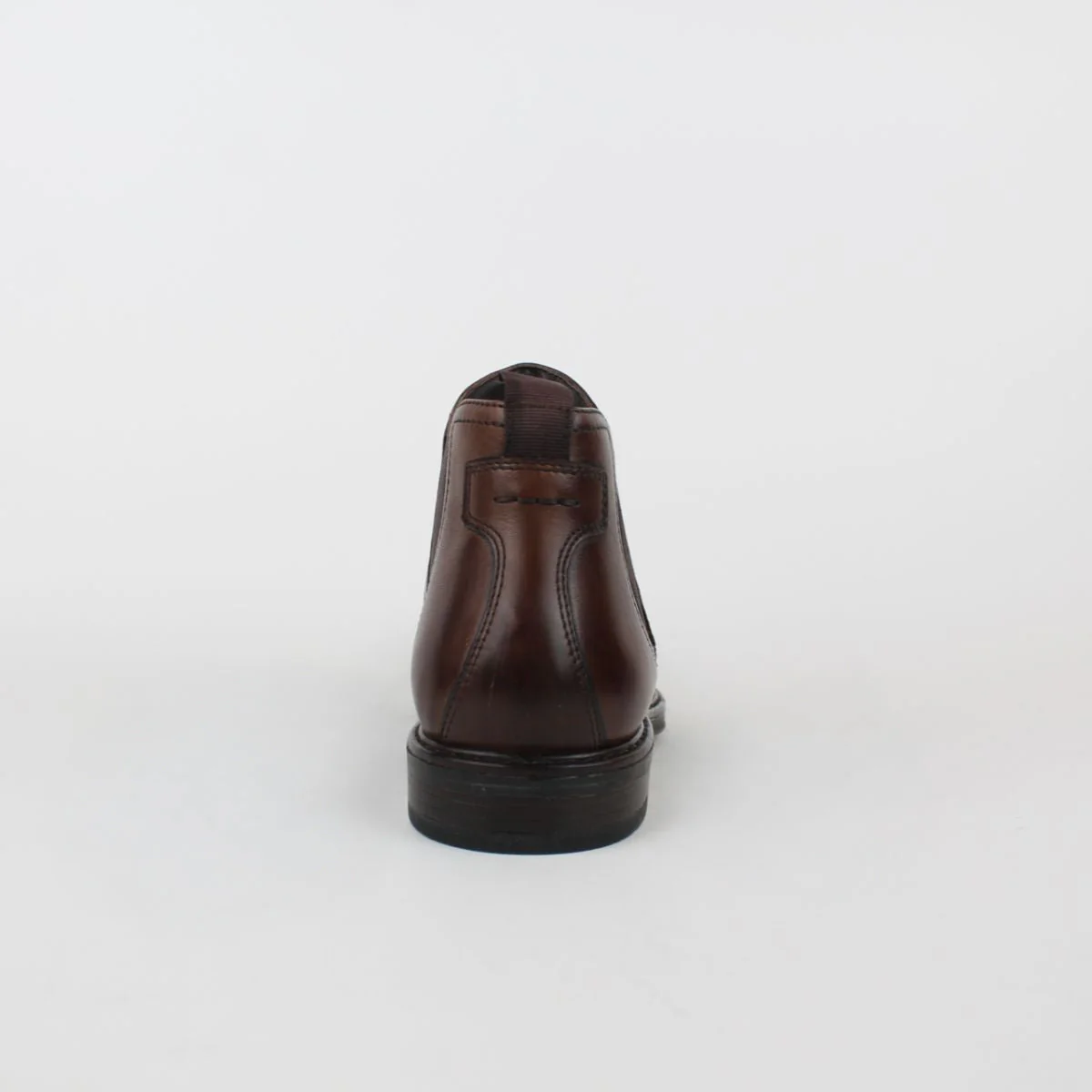 RANDY MENS LEATHER CHELSEA BOOTS-BROWN - Image 3